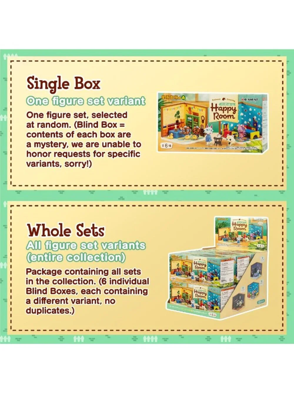 Animal Crossing Blind Box Figurine Set - 6 Cute Collectible Room Decor Pieces
